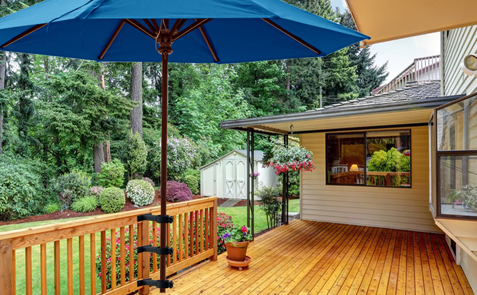 YZZHAJ Deck Patio Umbrella Holder Heavy Duty Adjustable