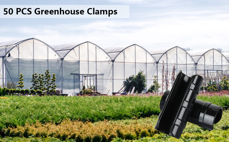 50 PCS Greenhouse Clips 3/4 inch Plastic Greenhouse Clamps