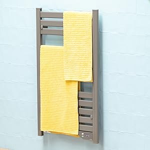 CREATE WARMTOW - Toallero Eléctrico Bajo Consumo, 500 W, Calentador, Secador de Toallas, Secado Potente, Pantatalla LCD, IP24 antisalpicaduras, Apto ...