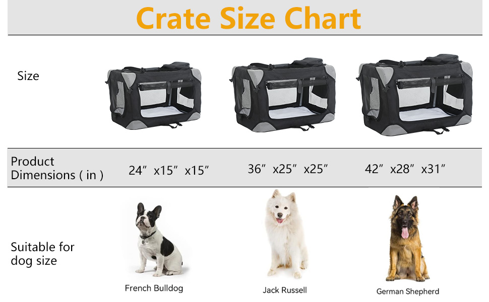 BestPet 36 inch Collapsible Dog Crate for Medium Dogs, 3