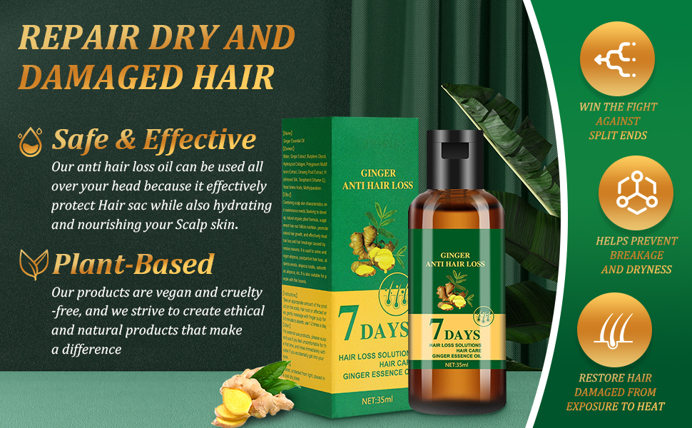 Long Term Use of Ginger Hair Oil Can Repair Dry Hair and Keep Hair Better