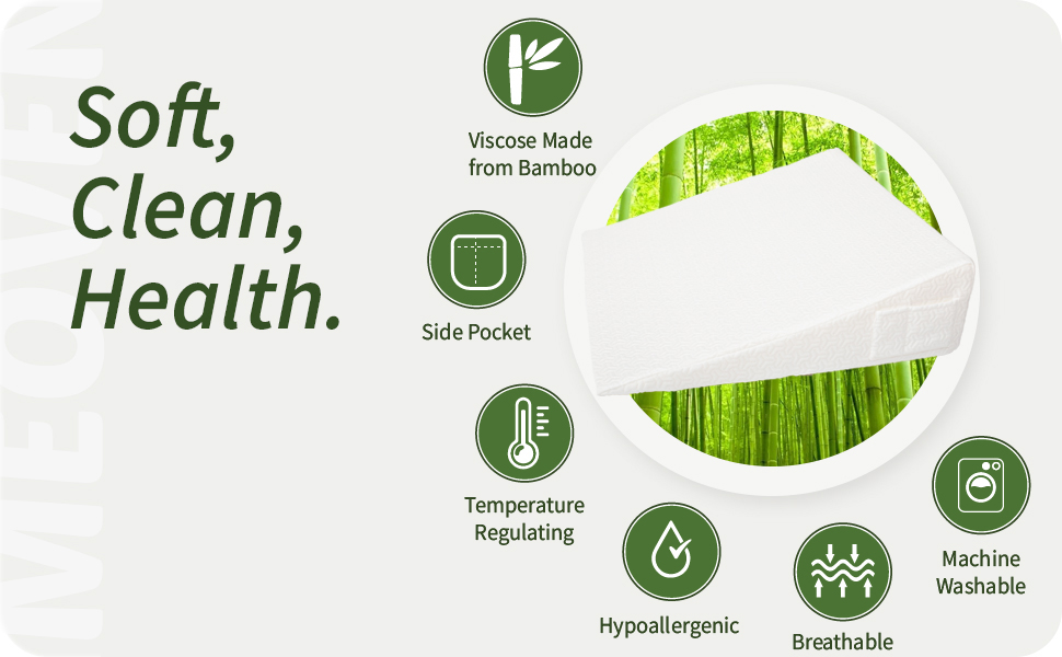 Wedge Pillow Cover for 24x24x7 Bed Wedge Pillow