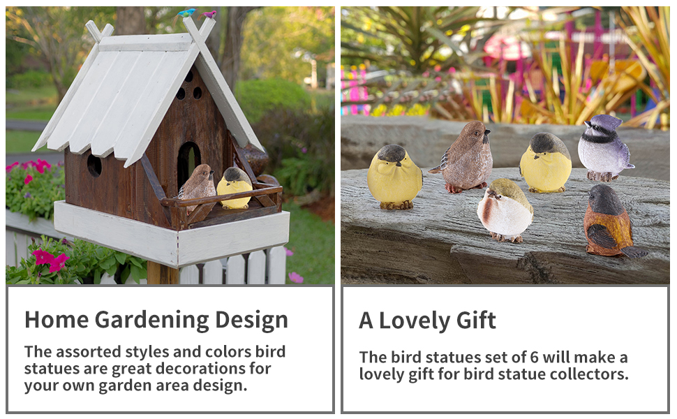 brid statues decor for bird house or for gift