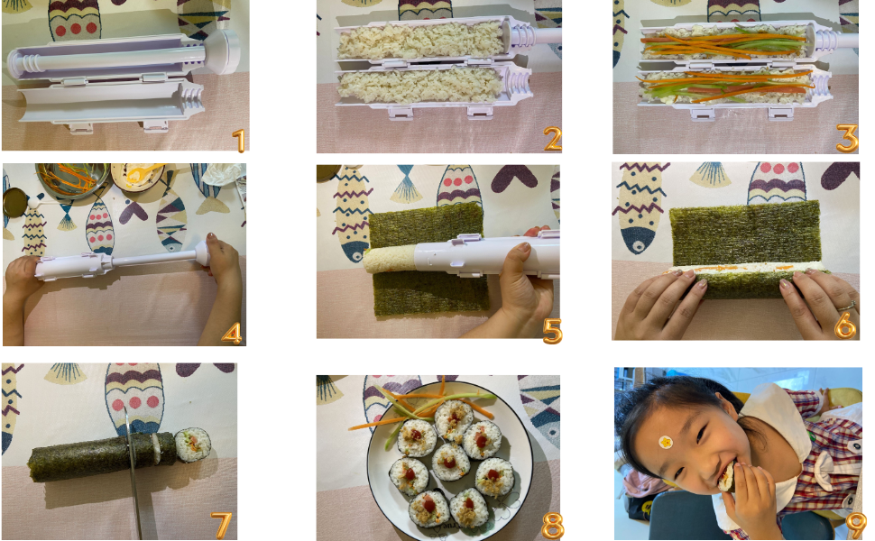 3 minutes to make sushi quickly