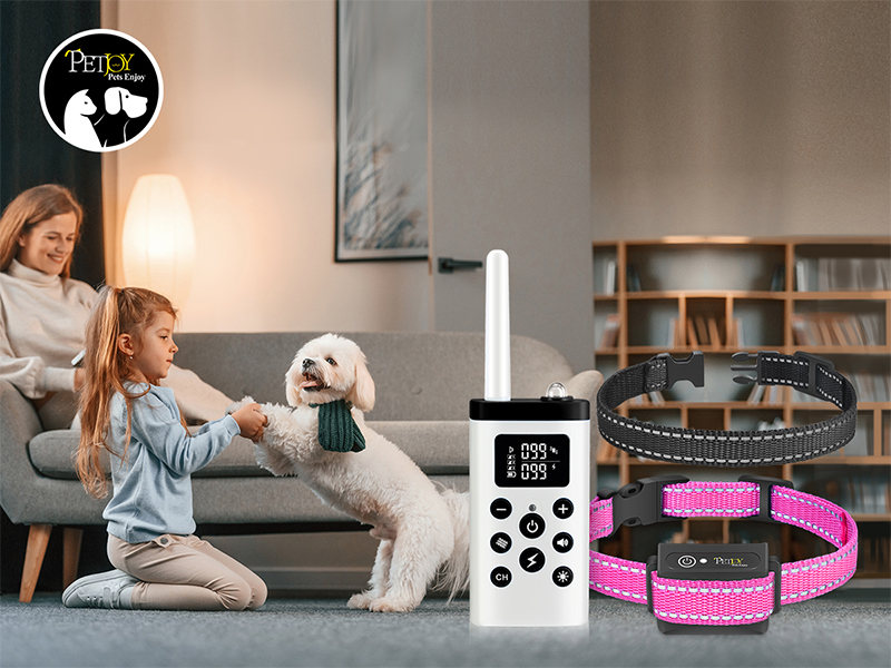 PetJoy Shock Collar for Large Dogs, Automatic Bark and