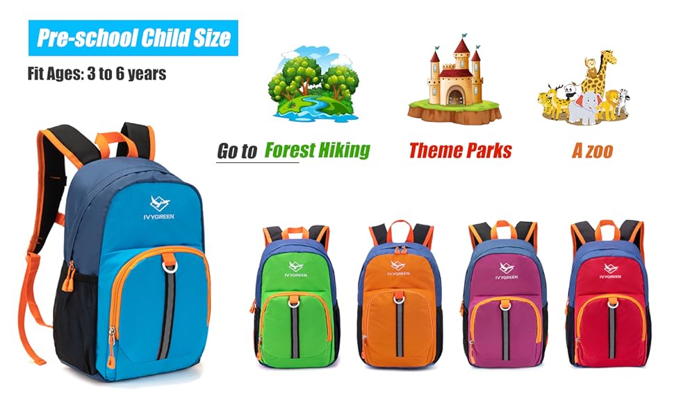 Ivygreen Little Kids Hiking Backpack, Toddler Backpack for