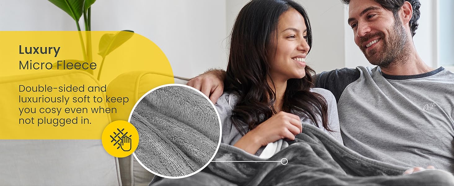 Cosi Home Heated Throw Electric Blanket CosiHome House Bed Lounge