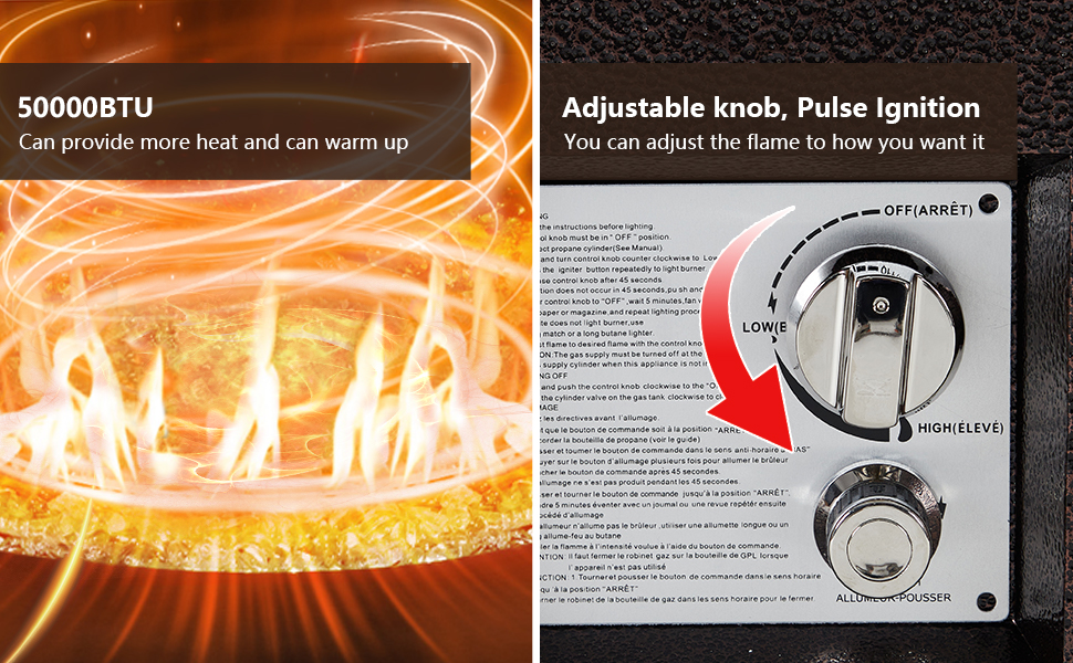 outdoor fire pit propane