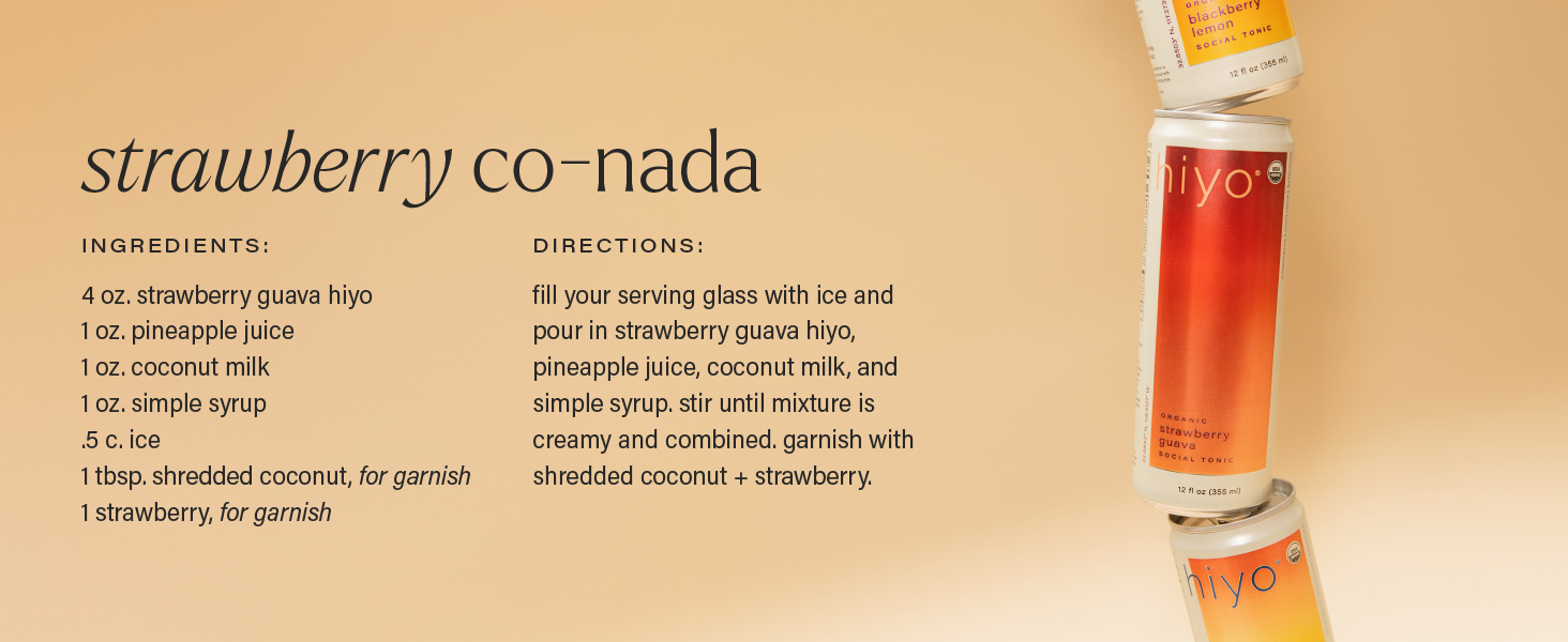 454acfa8-9fd6-490c-9f01-f1d3171b50be.__CR0,0,1464,600_PT0_SX1464_V1___ Hiyo Organic Social Tonic - Peach Mango, 4 pack- N.A. Functional Seltzer, Sparkling Water Crafted with Organic Adaptogens, Nootropics & Botanicals