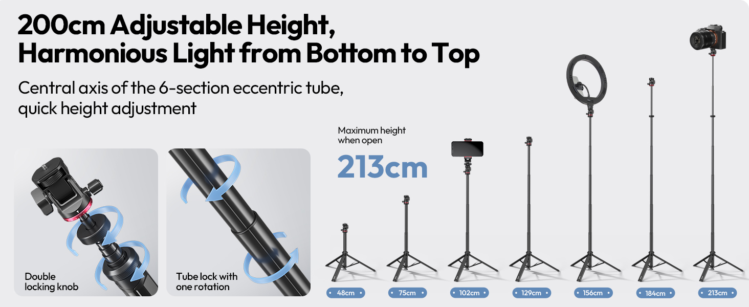 Extendable Camera Phone Tripod for Travel