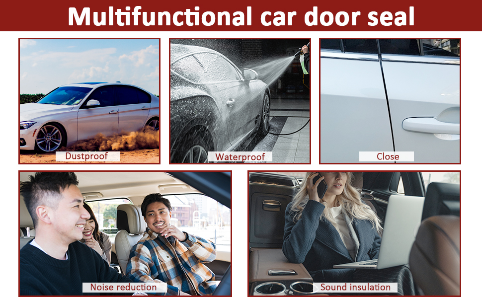 Universal Car Door Seal Strip 12m Large DShape Self Adhesive