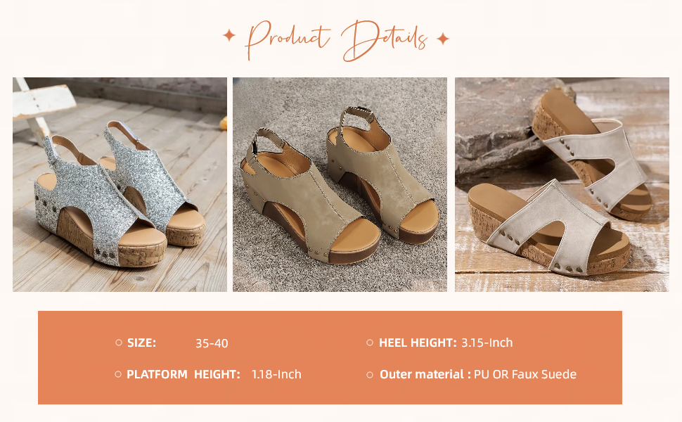 Womens Wedge Sandals With Strap for Dressy Ladies Sandals Casual Wedge 