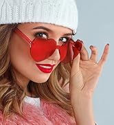 12 Pack Heart Shaped Sunglasses for Women Colorful Rimless Sunglasses Transparent Bachelorette Pa...