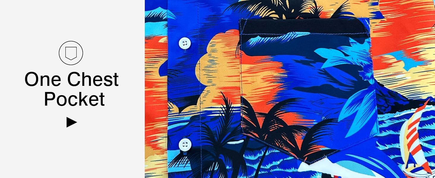 Floral Shirts With Chest Pockets