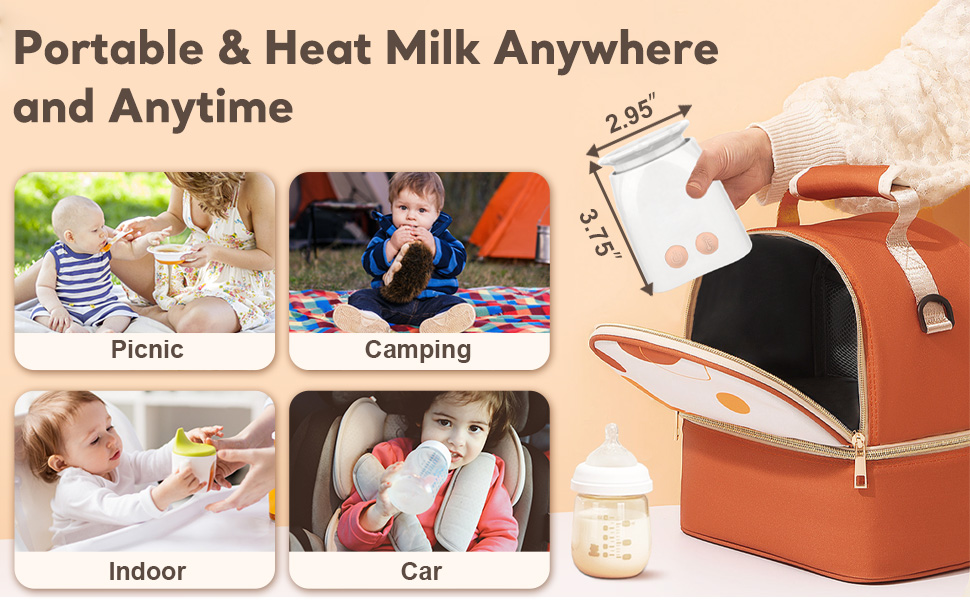 Bottle Warmer, Hopebig Baby Bottle Warmer with 4 Adapters