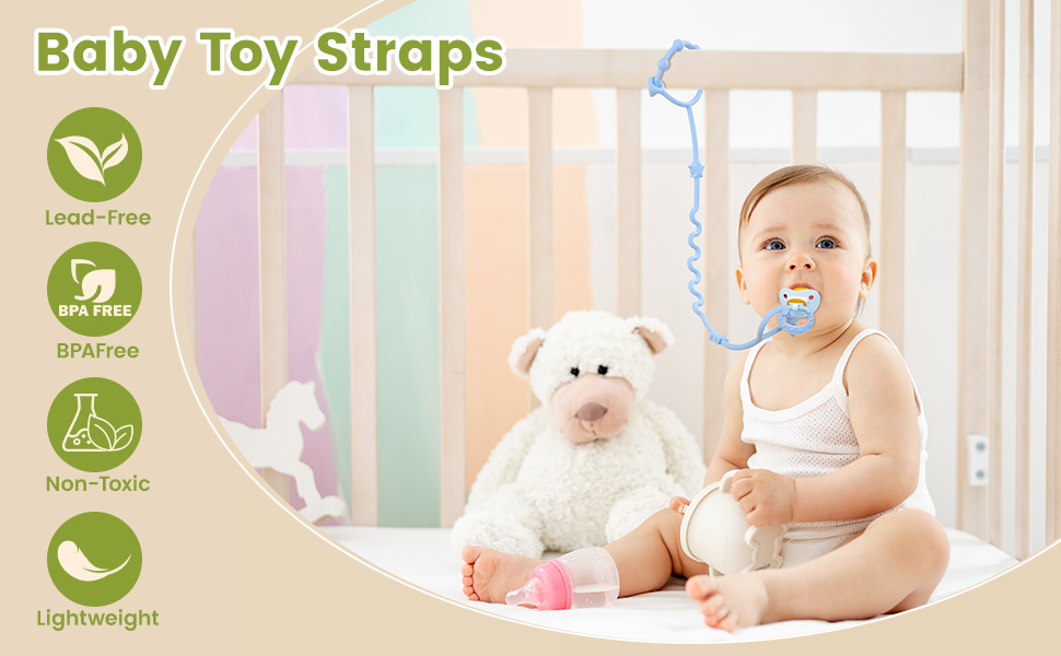 toy straps for baby, toy strap, toy safety straps silicone