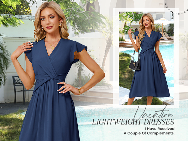 JASAMBAC Summer Dresses for Curvy Women 2025 Casual Wedding