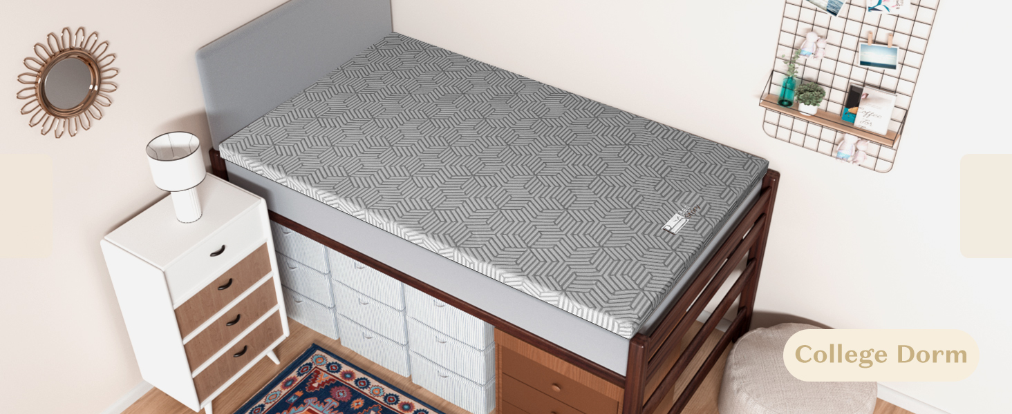 BedStory Firm Mattress Topper Twin XL 3 Inch Memory Foam