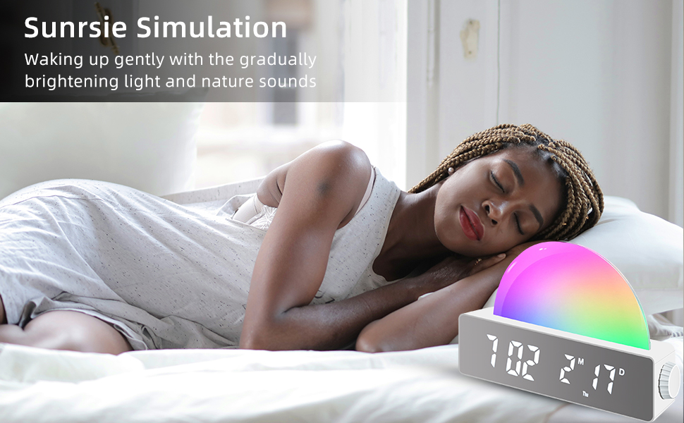 gevaabu Sunrise Lamp Sunrise Alarm Clock, Wake Up Light