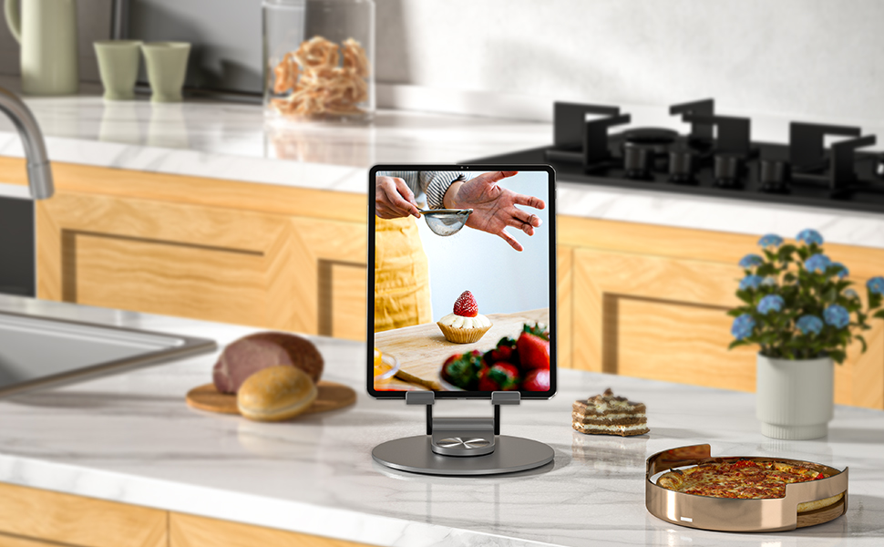 ESSAGER Tablet Stand Swivel Aluminum Alloy Adjustable
