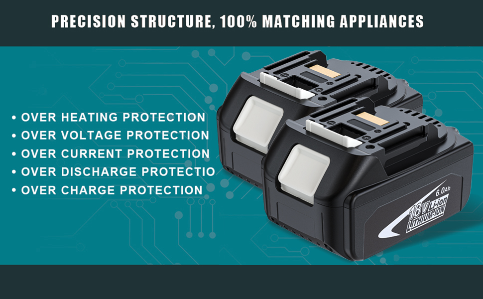 Amazon.com: Simple Plus+ 2PCS Battery for Makita 18V 6.0Ah