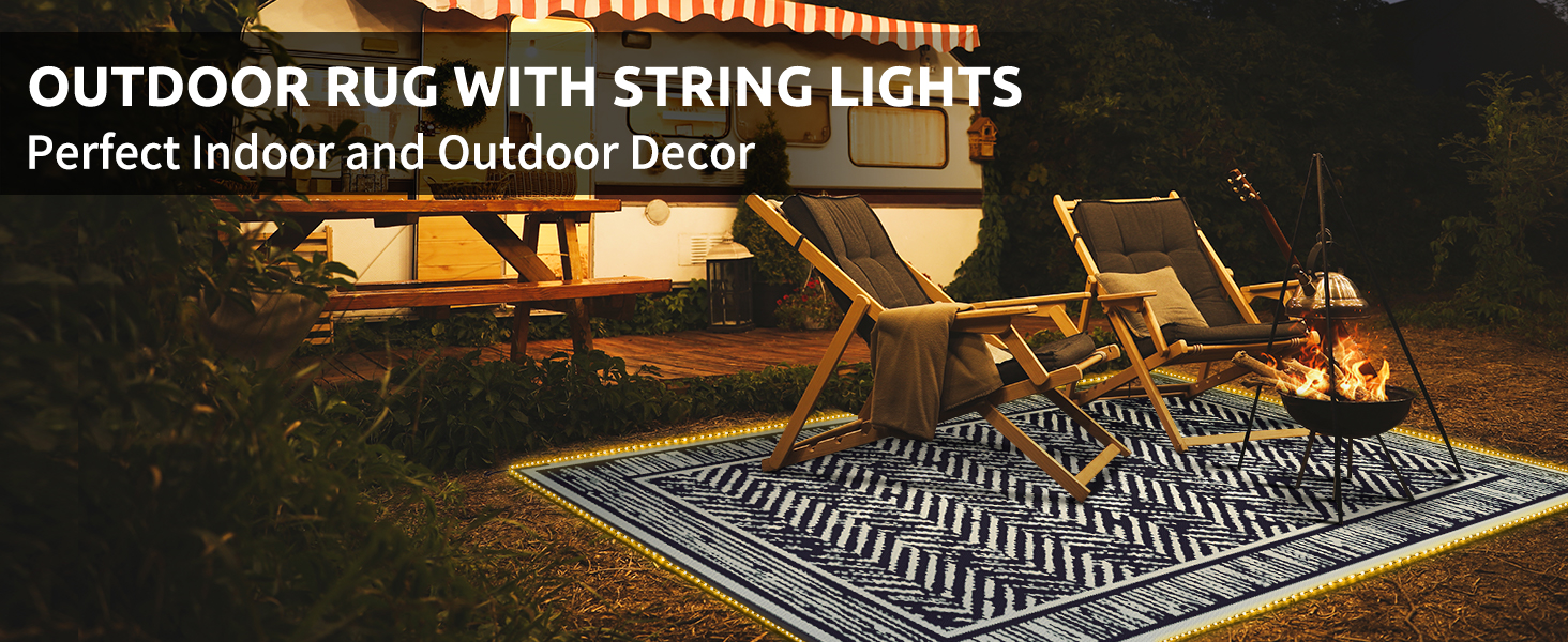 Outdoor Rug Carpet Waterproof Patio Rug Mat Indoor Outdoor Area Rug Reversible Plastic Straw Rug