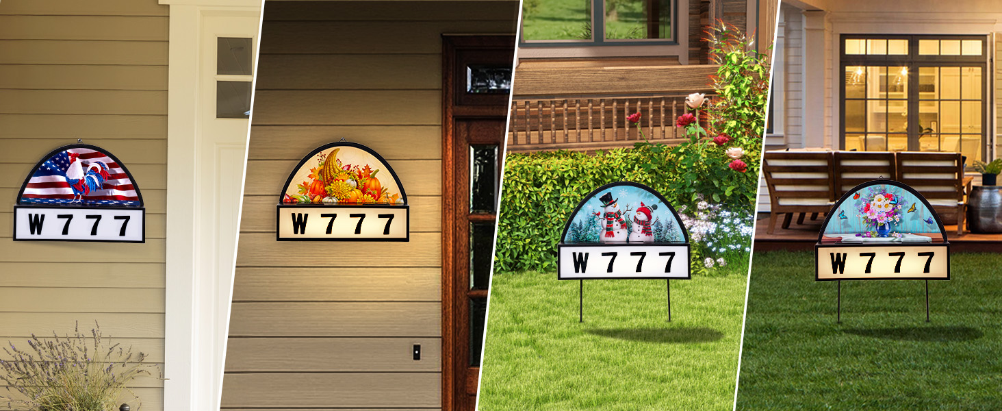 Solar Address Sign 09