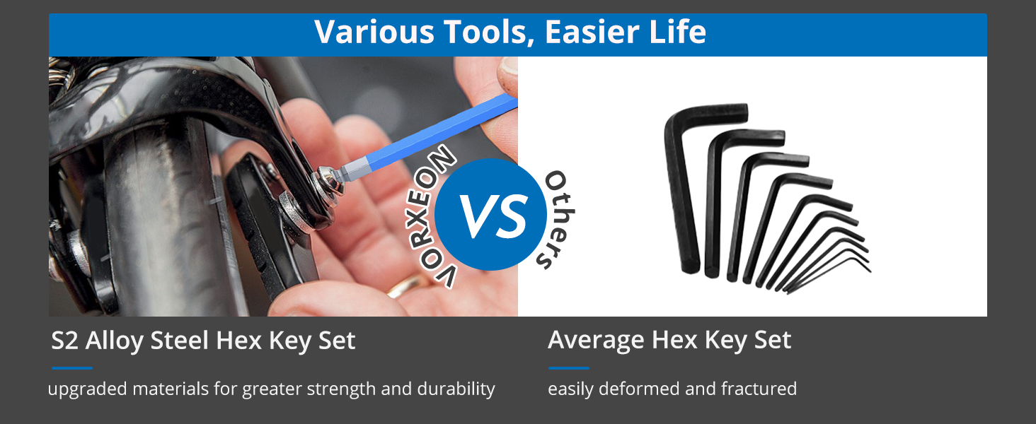 VORXEON 9PCS Allen Key Set, Metric Long Ball End Hex Key Set LKey with