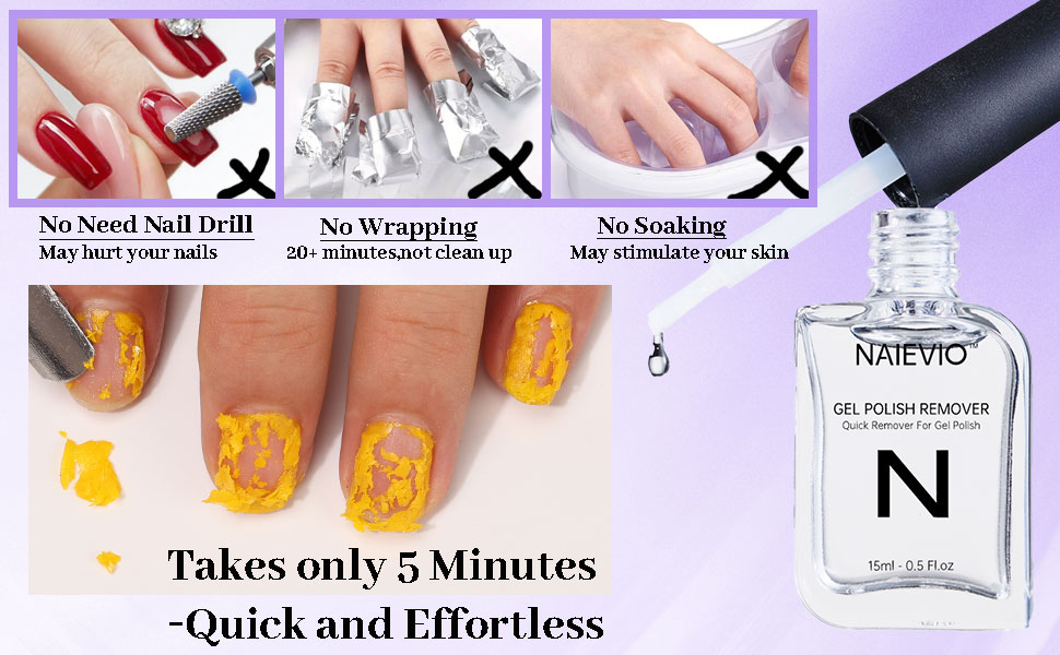 Gel Nail RemoverTakes only 5 Minutes Quick and Effortless