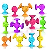 Suction Cup Bath Toys Toddlers Kids: 12 Pack Textured Sensory Suction Toy for Kids Sensory Fidget...