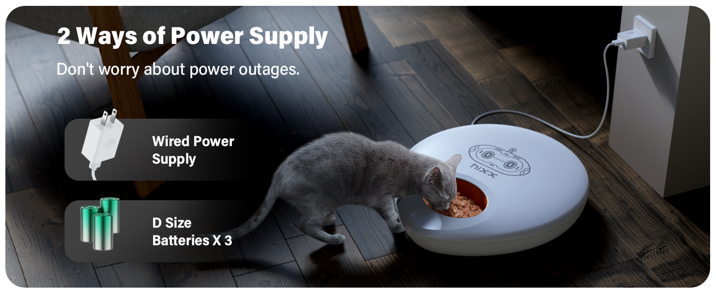 Pet Supplies HIXX Automatic Pet Feeder for Wet & Dry Food, Total 5