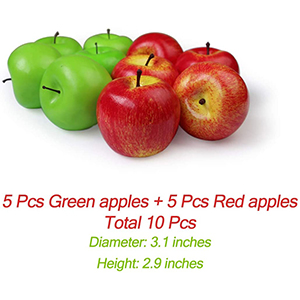  10 Pcs Artificial Apples Fake Frutis Apples, Simulation Apples  for Home Decoration Lifelike Normal Size Apples Fake Apples for Kichen  Party Chirstmas Decor (5Pcs Red Apple + 5 Pcs Green Apple) 