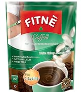 FITNE Instant 3 In 1 Coffee Packets Mix With White Kidney Bean Extract L-Lysine Vitamin B1 B2 B6 ...