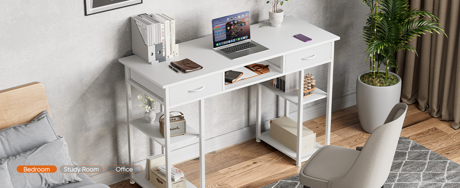 Amazon.com: Sweetcrispy Computer Desk - 48 Inch Home Office Bedroom ...