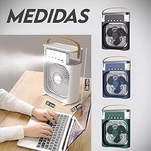 Ventilador portátil 3 em 1 com mini ar condicionado