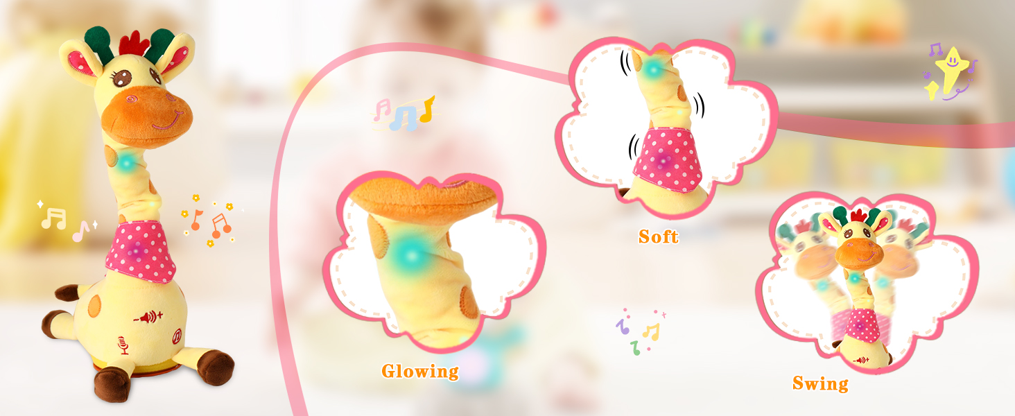 Soft &amp; Sensory Dancing Giraffe Stuffed Animal