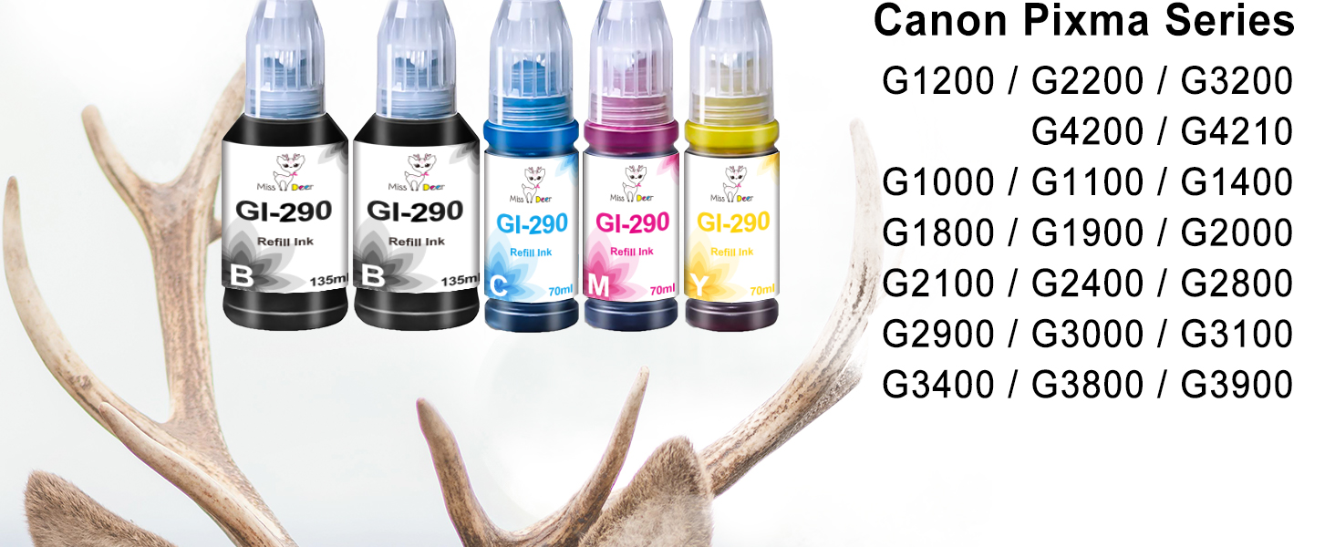 Miss Deer Compatible 290 Ink Refill Bottles Replacement for