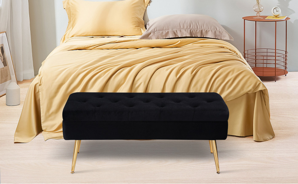 TENLLEY Storage Bench Entryway Bench, Ottoman for Bedroom