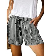 QUEEN PLUS Womens Casual Shorts Comfy Elastic Waist Drawstring Pocket Shorts Pants