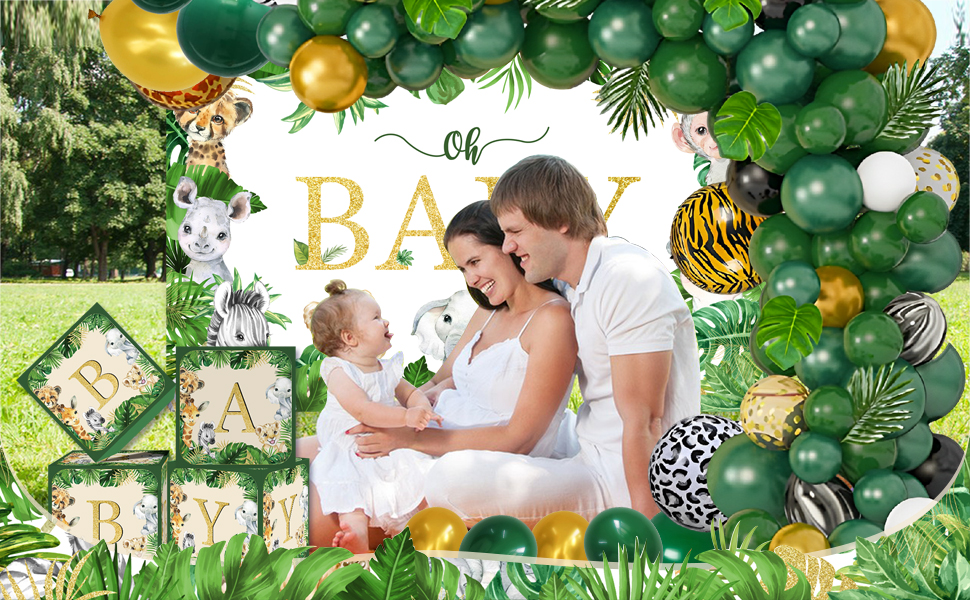 Jungle Baby Shower Decorations, Jungle Animal Theme Baby
