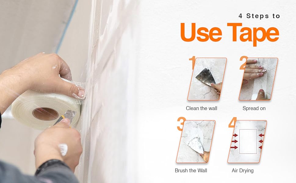 WINSOME Plasterboard Tape, Drywall Joint Repair Tape 90m / 48mm Long