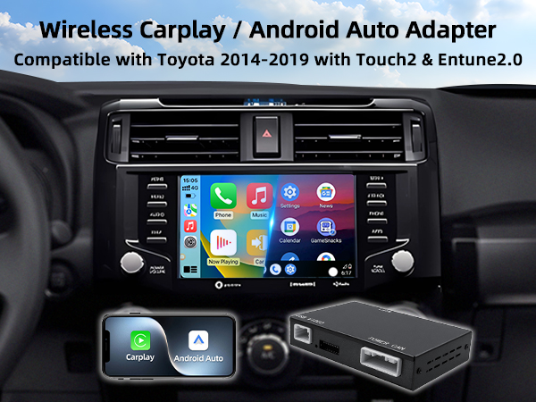 Apple - たぬくん ZHNN Wireless CarPlay Adapter Compatible with Toyota Entune2