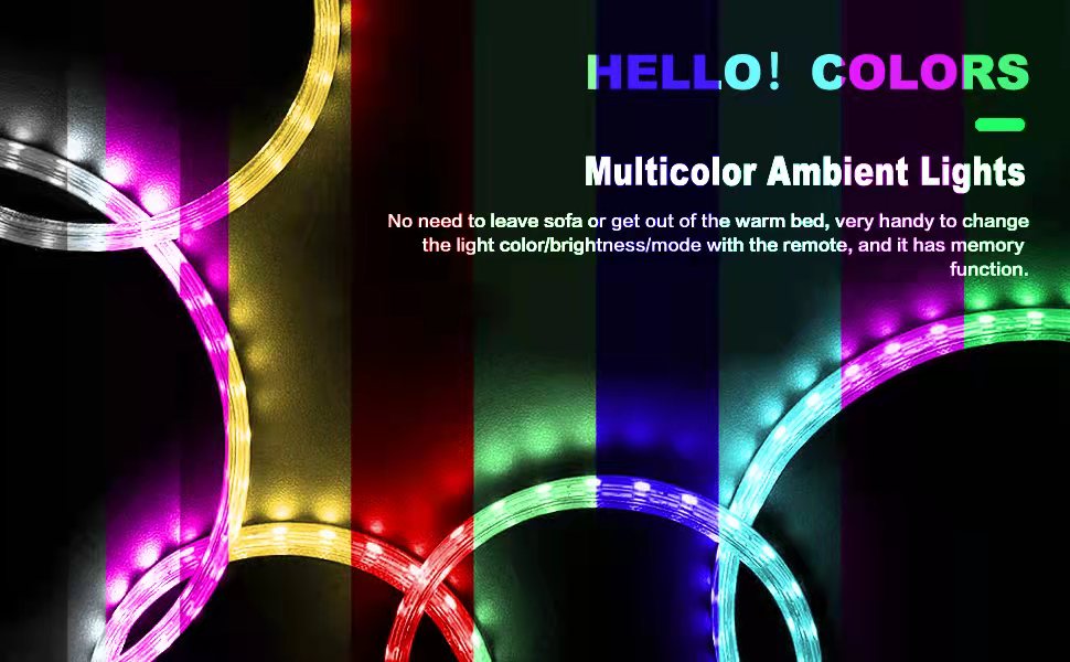KPUPE USB Led Strip Lights RGB Color Changing, Led Lights with Remote