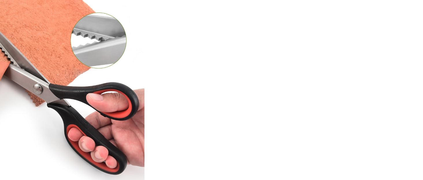 Pinking Shears for Fabric, Sewing Scissors Heavy Duty, Professional