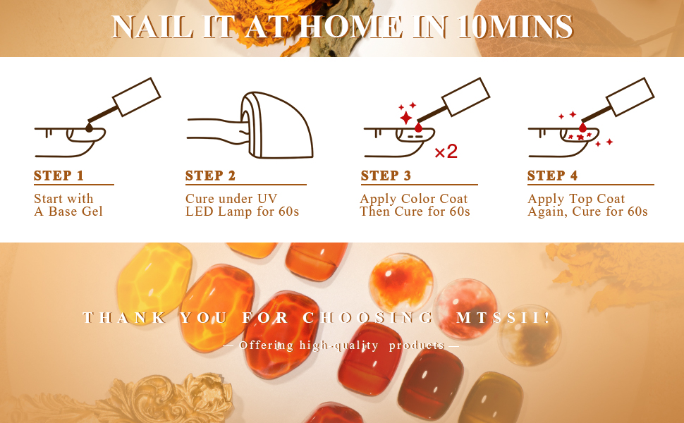 MTSSII Jelly Crystal Gel Nail Polish Translucent Tortoise