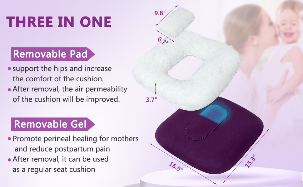 NEPPT Donut Pillow Postpartum Pregnancy Episiotomy Cushion with Ice