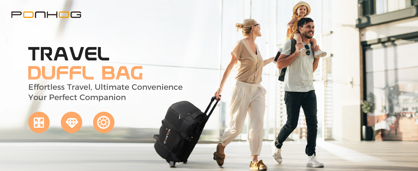 rolling duffle bag with wheels