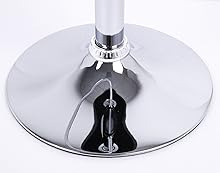 WOLTU Poltroncina Cucina Sgabello Bar Poltrona Girevole Imbottito Moderno Bianco 17 BARHOCKER2