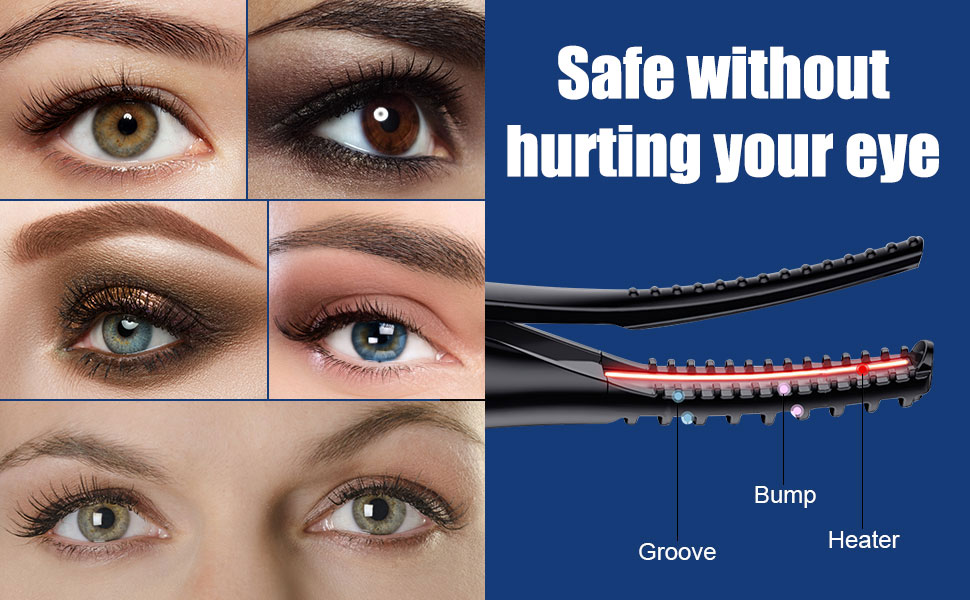 Heated Eyelash Curler, Hiyorsoa USB Rechargeable Heated Lash Curler