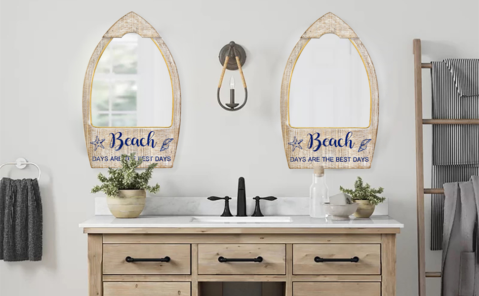 Rustic Wood Framed Wall Mirror for Beach... 11 Rustic Farmhouse Wall Mirror